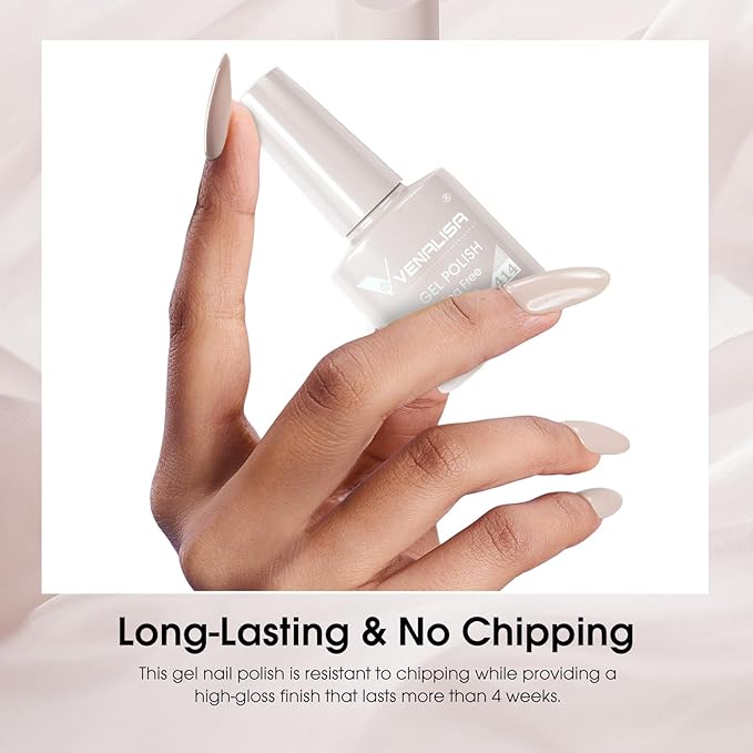 VENALISA Nude Gel Polish 1 Pcs Skin Tone Natural Gel Nail Polish Soak Off UV Gel DIY at Home Manicure Salon Nail Art For Girls Women