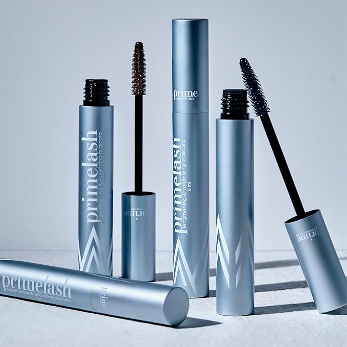 Prime Prometics PrimeLash Mascara for Older Women – Volumizing, Incredible Length in 2 Coats – Long-Stay, Zero Clumps, Hypoallergenic (Brown)