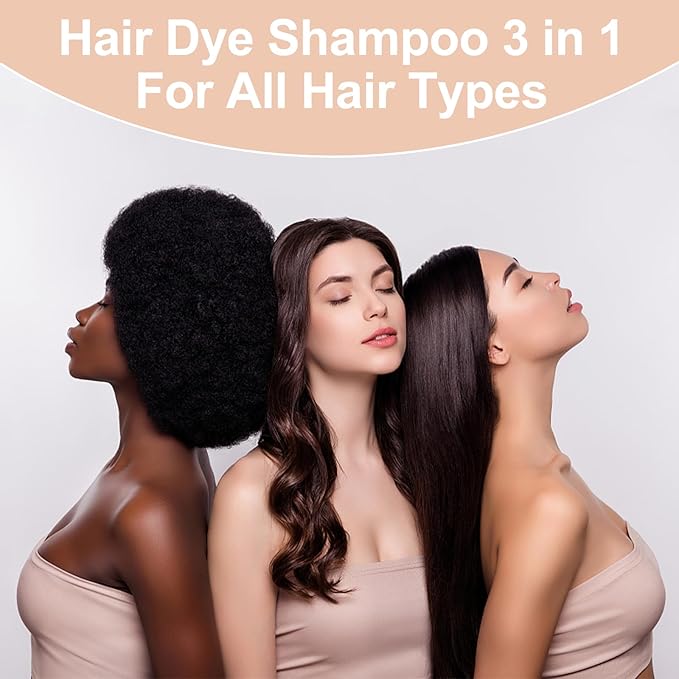 Agthyuve Dark Brown Hair Dye Shampoo for Men and Women, Hair Color Shampoo For Home Use, 16.9 Fl Oz (Dark Brown)