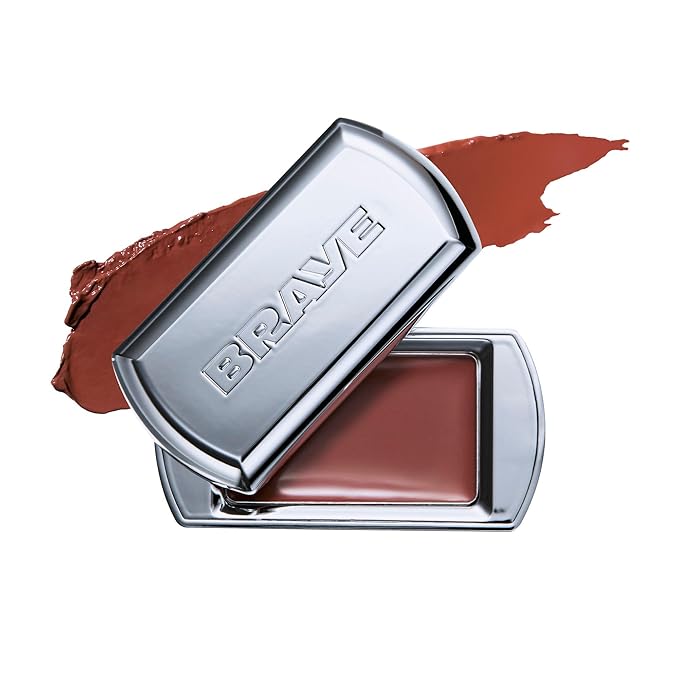 BRAYE LIPSLEEK | Blush for Cheeks & Lips, Korean Makeup Blush, Cool Lip and Cheek Balm, Vegan Cream, Lightweight w/Blendable & Buildable Makeup, Natural Look 07 BOLDNESS 0.08oz