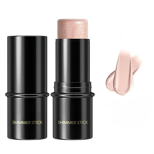 MAEPEOR Cream Blush Stick 15 Colors Lightweight Blendable Contour Highlighter Blush Stick Long Lasting Waterproof Blusher Pen (Highlighter 03)