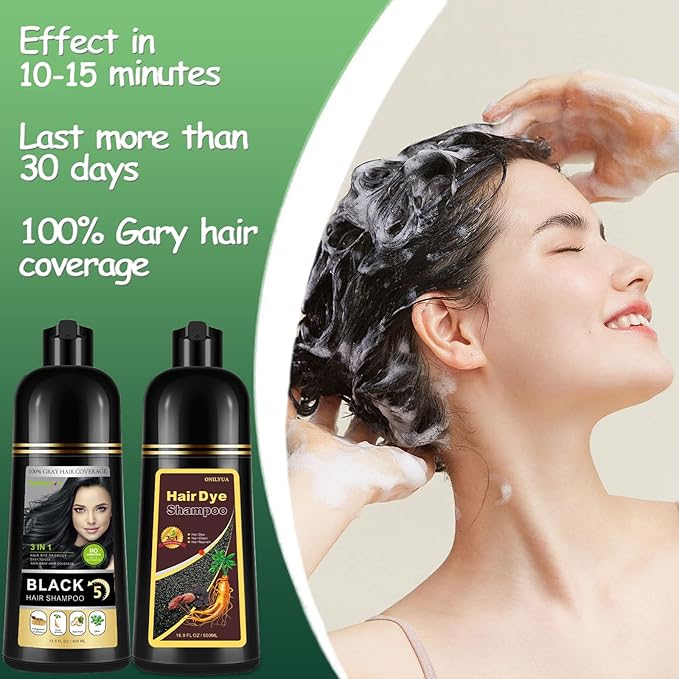 Agthyuve Deep Wine Red Hair Color Shampoo, 16.9 FL Oz, Semi-Permanent, Ammonia-Free, 30 Day Lasting, Gray Hair Coverage