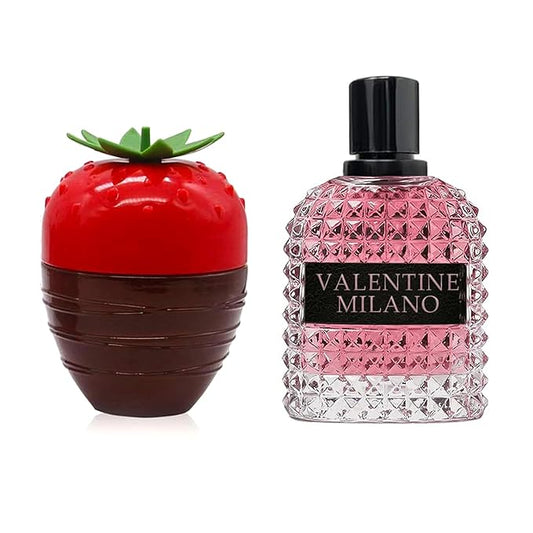 AFLUXE Women's Perfume Combo Set Milano Women&Strawberry Floral Fruity Fragrance Eau De Parfum Elegant 100ml Bottle Natural Spray Each for Daily Used
