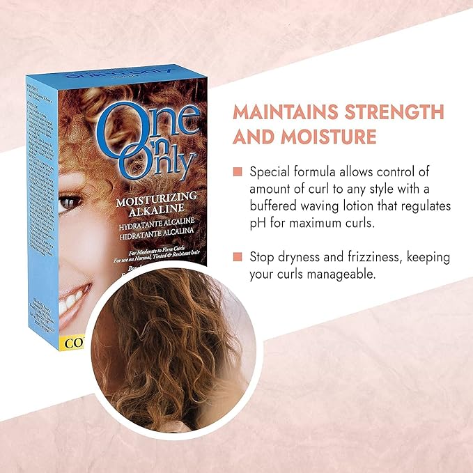 One 'N Only Alkaline Hair Perm - At Home Perm Kit with Argan Oil for Moderate to Firm Curls - Leaves Hair Shiny, Moisturized, and Manageable - Fresh Scent (1 Kit)