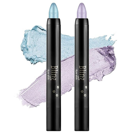 Boobeen Waterproof Eyeshadow Stick Crayon - Shimmer Cream Eyeshadow Pen, Easy to Use (08#+11#)
