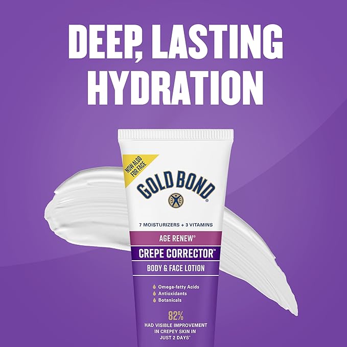 Gold Bond Age Renew Crepe Corrector Body Lotion, Replenishing & Smoothing Formula, Crepe Corrector Body Lotion, 8 oz