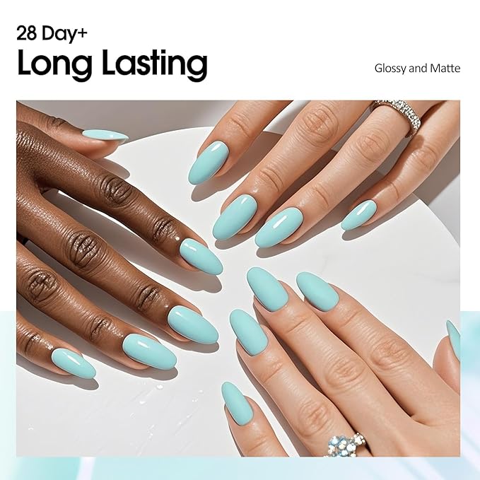 VENALISA Baby Blue Gel Nail Polish, 1 Pcs Light Blue Gel Polish Pastel Bright Color High Gloss Soak Off U V Nail Manicure Salon and DIY at Home Gifts for Women