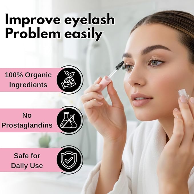 RETOX WELLNESS Eyelash Growth Serum | Peptide & Botanical Infused lash conditioner for Thicker, Stronger & Longer-Looking Lashes | Lash Serum without Prostaglandin | Daily Gentle Lash Treatment, 10 ml