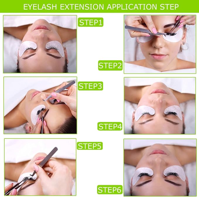 Qleng Eye Pads Lash Extensions Kit, 110 Pairs Hydrogel Patch Gel Pad Beauty Makeup Tool for Under Eyes Eyelash Extension