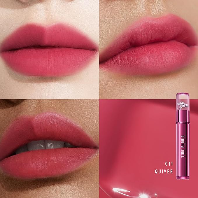 Altera Blurring Lip Tint 011 Quiver, Vibrant Pink Glossy to Soft Matte Finish, Blur Lip Lines, Weightless No-Sticky Airy Velvet Texture, Vibrant Hydrating Long-Lasting Lip Makeup
