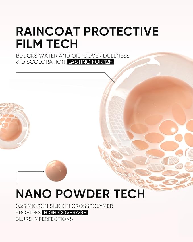Full Coverage Cushion Foundation #01W WarmVanilla| Satin Glow Finish, Oil-Control & Waterproof, Buildable Tattoo Cover Cushion for All Skin Types