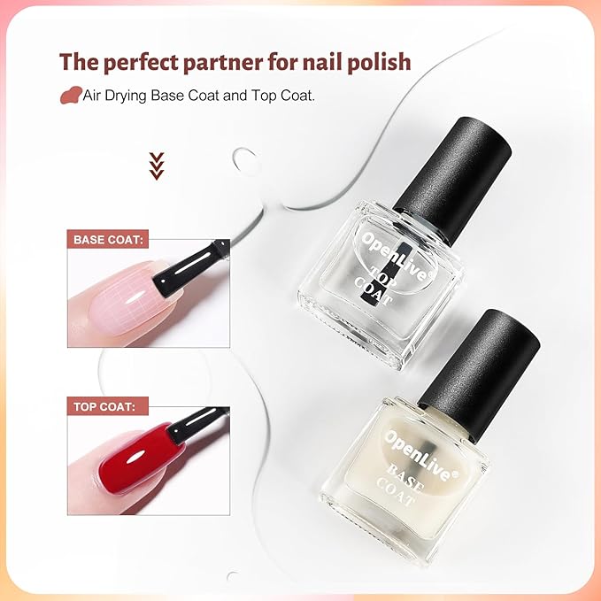 OpenLive Fall Maple Leaf Nail Polish Set -12 Colors Orange Purple Yellow Nude Pink Nail Polish Set With Base Coat and Top Coat Quick Dry Long Lasting Color Nail Polish for Holiday Gift Giving