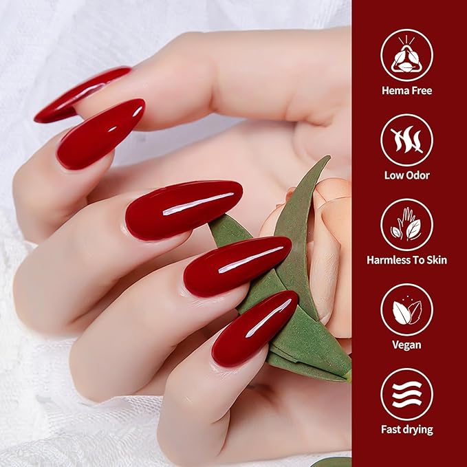 Venalisa Red Gel Polish - 1 Pcs Red Color DIY at Home Manicure Salon Nail Art