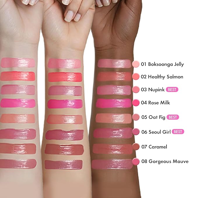 Amuse Seoul Jel-Fit Tint (06 Seoul GIrl) | Korean Jelly Lip Tint, Long-Lasting Lip Stain, Hydrating & Glossy, Hyaluronic Acid for Smooth Moisturized Lips, High Pigmentation, Vegan