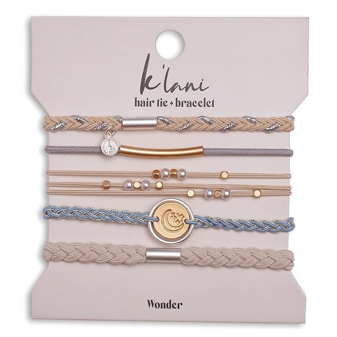 K'lani Hair Tie Bracelets for Women - Elastic Hair Bands That Double as Stylish Jewelry - Wonder - Small