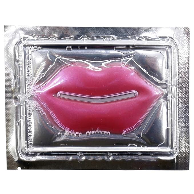 30PCS Collagen Lip Mask,Crystal Moisturizing Gel Sheet Lip Patches for Dry Mouth & Anti-Chapped, Face Care Pads, Plumping Your Mouth, Rose Pink