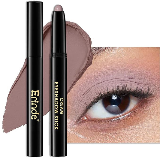 Erinde Waterproof Cream Eyeshadow Stick, Grey Mauve Taupe Matte Eye Shadow Sticks, Cream to Powder Eyeshadow Crayon, Buildable & Blendable Long-Lasting Eye Shadow Stick, Vegan & Cruelty-Free, 12