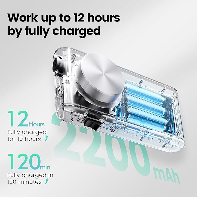 L'UGX Professional Nail Drill 30000RPM, Cordless Rechargeable Electric Nail File for Acrylic Nails Gel Polishing, Efile Nail Kit for Manicure Pedicure, Low Noise Low Vibration, 7Pcs Drill Bits, White