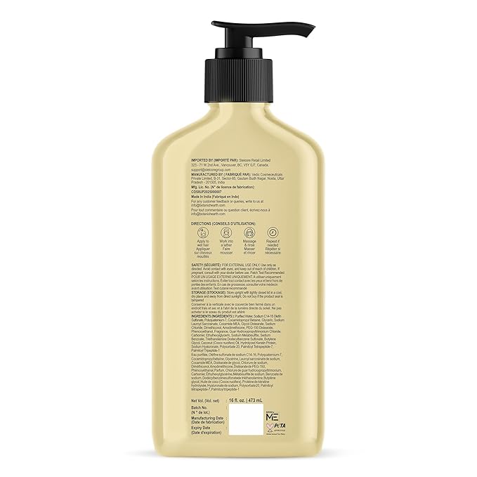 Botanic Hearth Coconut Oil Shampoo Infused With Hyaluronic Acid, Hydrolyzed Keratin & Peptides | Clarifying Shampoo To Defrizz, Repair & Strengthen Hair | For All Hair Types, 16 Fl Oz