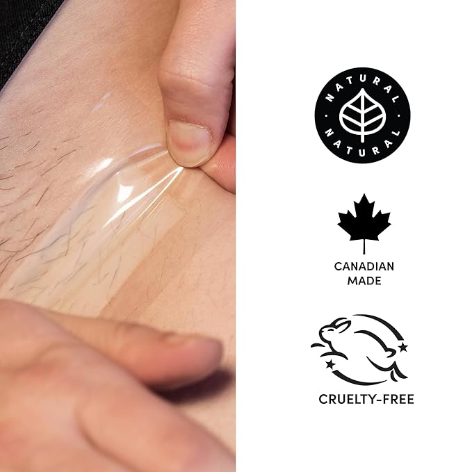 Parissa Natural Bikini Wax Strips Kit | Sensitive Skin, Beginner-Friendly | Ready-to-Use Hair Removal for Bikini & Brazilian | 36 Strips (18 x 2), 3 Sizes