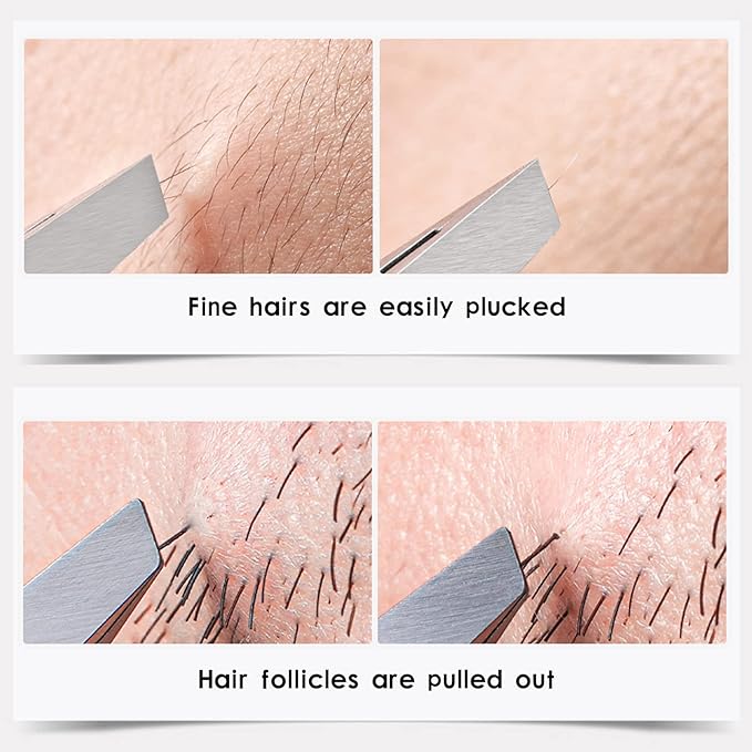 Eyebrow Tweezers for Women ZERNBER Best Precision Tweezers for Men Chin Hair Professional Tweezer for Facial Hair Remover