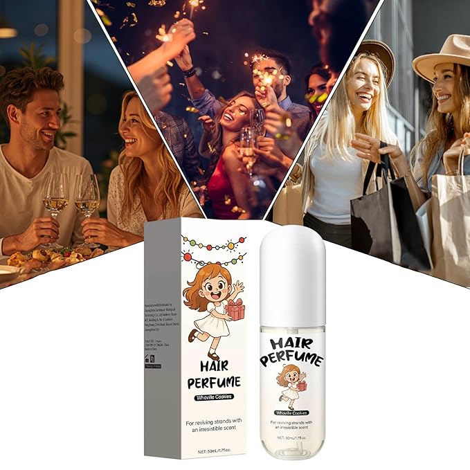 Long Lasting Hair Perfume, Fragrant Scent Spray, 50ml Travel Perfume with Fine Mist, Glass Bottle Elegant Design, Womens Hair Fragrance for Evening Date, Daily Day Use for Commuting