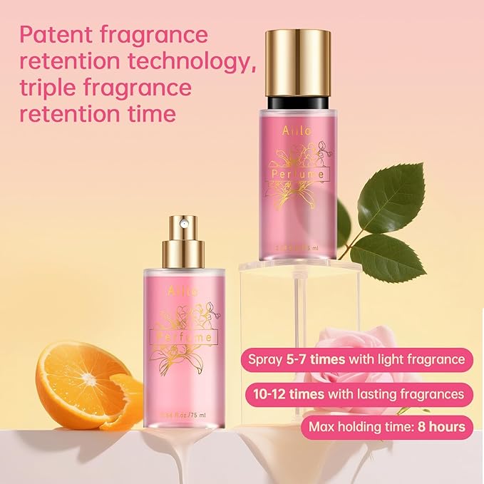 Aiilo Hair Perfume, Natural Fragrant Hair Perfume for Women, 8 Hours Longevity, Suitable for Hair, Body & Clothes - 75ml/2.54 fl oz (Warm Sugar)