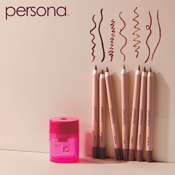 PERSONA Cosmetics Lip Liner | Creamy, Long-Wear Matte Pencil with Jojoba Oil | Hydrating & Easy to Apply | Shapes, Defines & Contours Lips | Vegan, Cruelty-Free, Paraben-Free | Made in USA, Americano