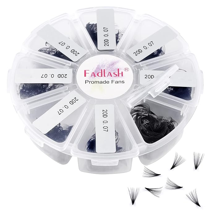 Premade Fans Eyelash Extensions 1000 20D Promades Eyelash Volume Lash Extensions Pointed Base Loose Fans Premade Lash Extensions Fans Handmade Pre Made Volume Lashes Mix (20D-0.07C, 15-20mm)