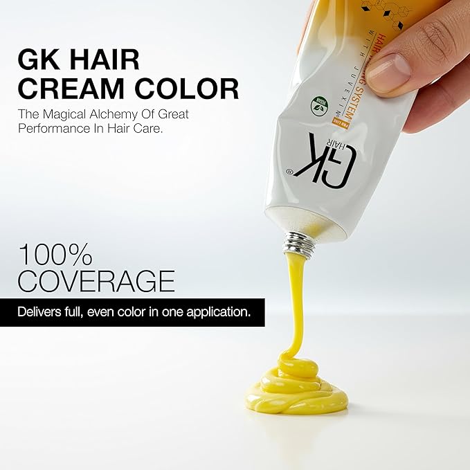 GK HAIR Global Keratin SuperLighteners 900 Natural Hair Color Cream Tube (3.4 Fl Oz/100ml) + 20 Volume Developer (5 Fl Oz/150ml) - Professional Permanent Long Lasting Toner Dye