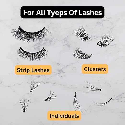 UOG (United One) Eyelash Adhesive Glue - Super Strong Hold Up to 5 Days, Waterproof & Allergy-Free, Odorless Brush-On False Lash Extension Glue, All-in-One Formula. (Clear).