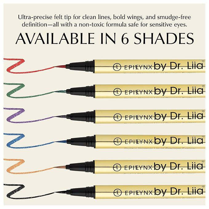 Liquid Eyeliner - Hypoallergenic Eyeliner with Fine Brush Tip, Long-Lasting Waterproof Eye Liner - Cruelty-Free, Vegan, Hypoallergenic, Gluten-Free, Smooth Liquid Eye Liner, Shimmer Royal Blue 2mL