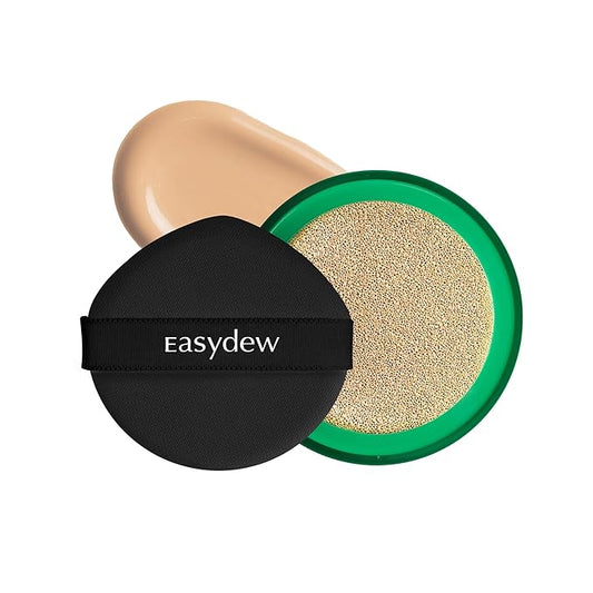 Easydew Mela B Toning Ampoule Cushion Refill - 2-in-1 Korean Skin Care & Face Beauty Makeup - Age-Defying Full Coverage Cushion Foundation with Niacinamide & Hyaluron-Vital C 0.45 oz (#21 Beige)