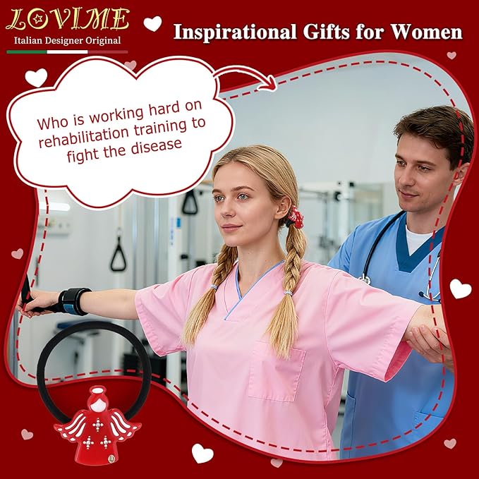 Get Well Soon Gifts for Women After Surgery Recovery for Women, "Guardian Angel" Hair Ties Thinking of You Cancer Care Gifts for Sick Friends Feel Better Encouragement Comfort with Gift Box