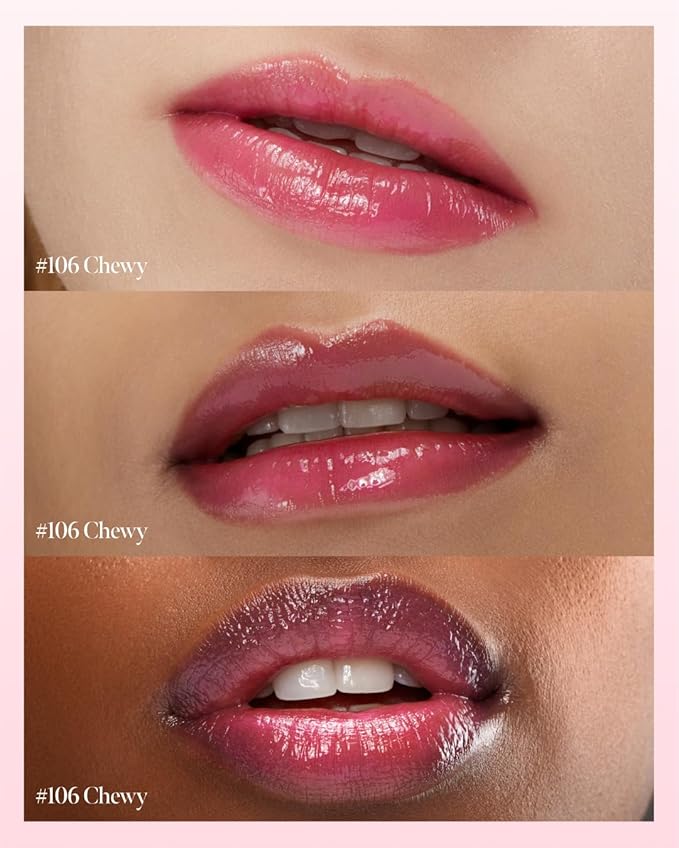 Glow Lock Jelly Tint 106 Chewy, Hydrating Water Glow Lip Stain, Non-Sticky Juicy Gloss, Long Lasting Glass Shine & Dewy Finish, Lightweight Moisturizing Lip Care, Korean Makeup