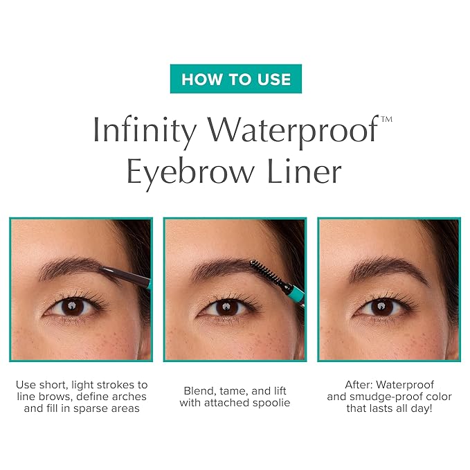 Thrive Causemetics Infinity Waterproof Eyebrow Pencil, Retractable Brow Pencil with Hyaluronic Acid & Shea Butter, Dual Ended Eyebrow Brush Spoolie, Fine Tip, Vegan & Cruelty Free, Blanka (Taupe)