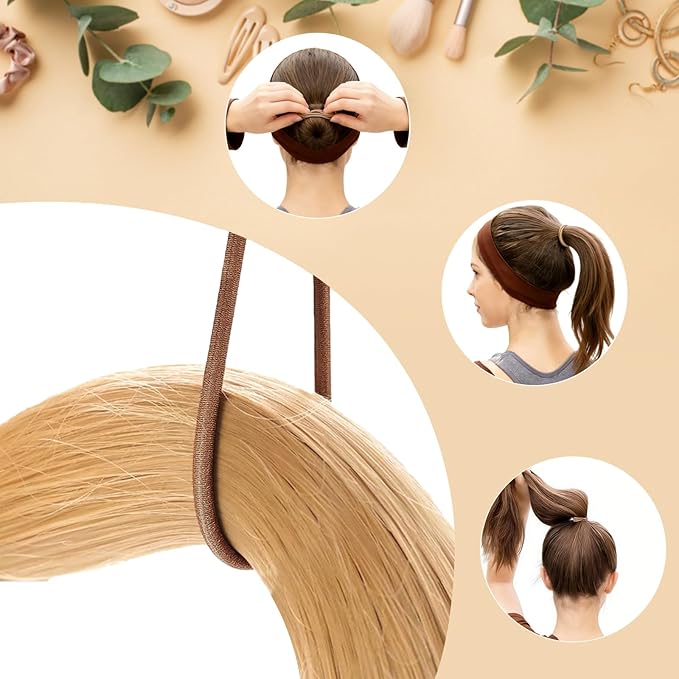 Hair Ties for Thick, Thin Hair - Elastic Ponytail Holders, No Damage Hair Bands for Women & Girls, Daily Life Hair Styling Accessories (Multicolor)