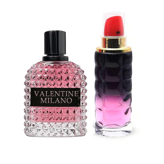 AFLUXE Women's Perfume Combo Set Milano Women&Kiss Me Floral Fruity Fragrance Eau De Parfum Elegant 100ml Bottle Natural Spray Each for Daily Used