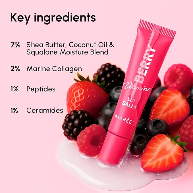 MAREE Lip Balm Hydrating – Lip Moisturizer For Very Dry Lips – Balsamo Labial Hidratante de Labios