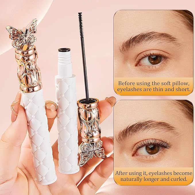 Filterseed Mascara - Fine Brush Black Mascara, Waterproof, Smudge-Proof, Clump-Proof, For Tiny and Lower Eyelashes (1PC)