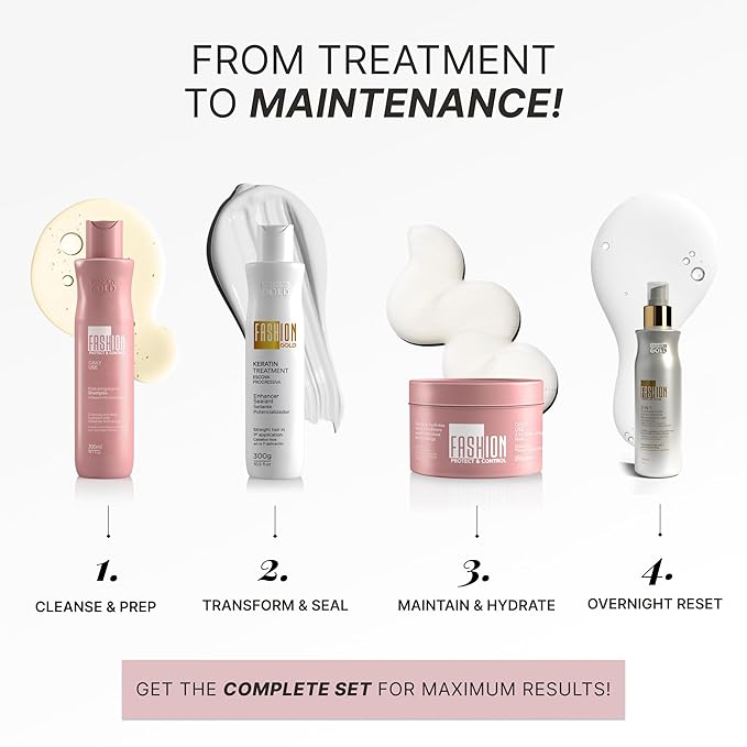 Keratin Hair Treatment, KERATIN + SHAMPOO + HAIR MASK KIT, Keratina para alisar el pelo, SIN FORMOL, Hair Relaxer, Tratamiento para Cabello Seco y Maltratado, Botox Capilar