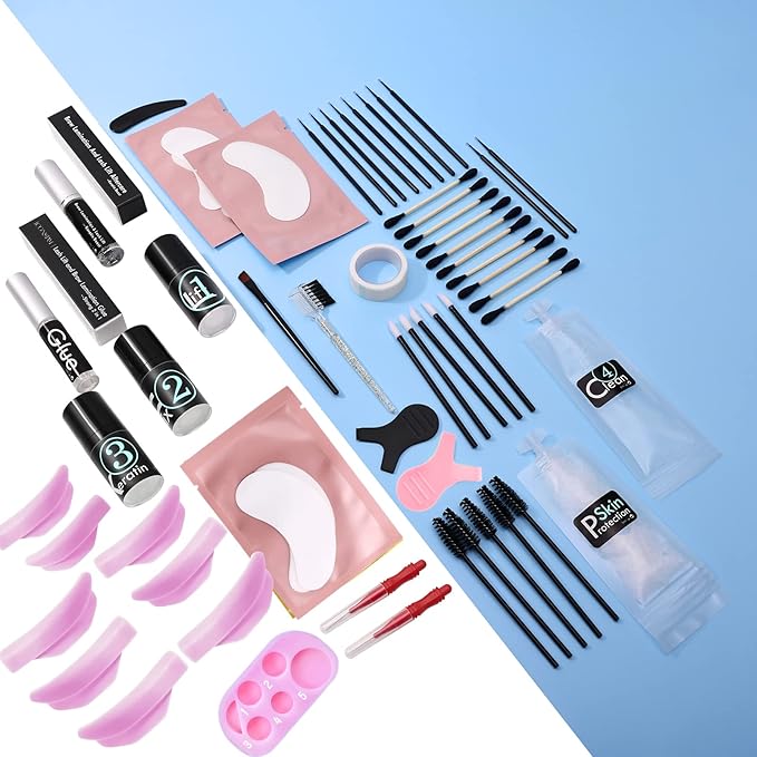 Lash Lift Brow Lamination Kit, Rapid Eyelash and Eyebrow Lifting, DIY Perming Lashes at Home Or Salon Usage Be Eye Voluminous for 6 Weeks About 15 Applications