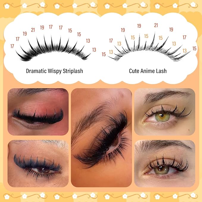Lash Clusters with Spikes Eyelash Clusters Manga Spike Lash Extension D-Curve Individual Lashes Spiky Cluster Eyelash Extensions 13-21MM Lash Spikes 260PCS DIY Anime Lash Extensions by calphdiar