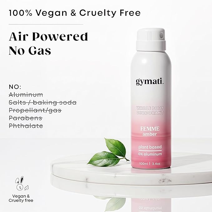 Gymati Natural Deodorant Body Spray Aluminum Free - Women - Pack of 2