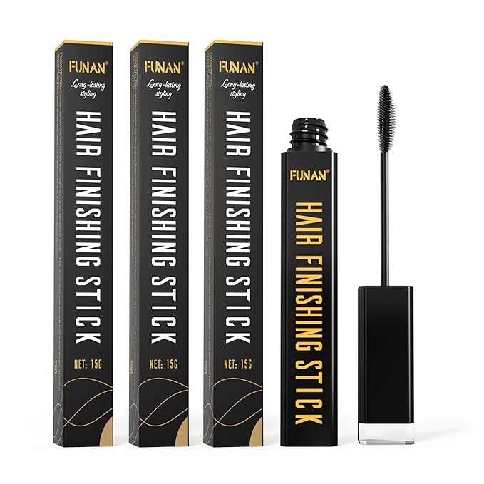 FUNAN Hair Finishing Stick 3 Pack for Small Broken Hair Cream, Naturally Refreshing, Non-Greasy and Non-Sticky