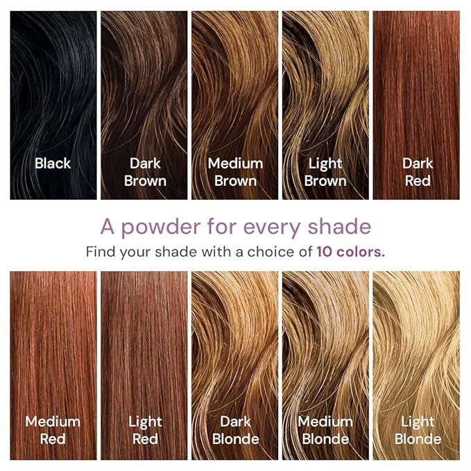 Root Touch Up Powder for Light Red Hair by Style Edit | Cover Up Grays and Roots | Light Red Mineral Infused Hairline Powder - 2 Pack