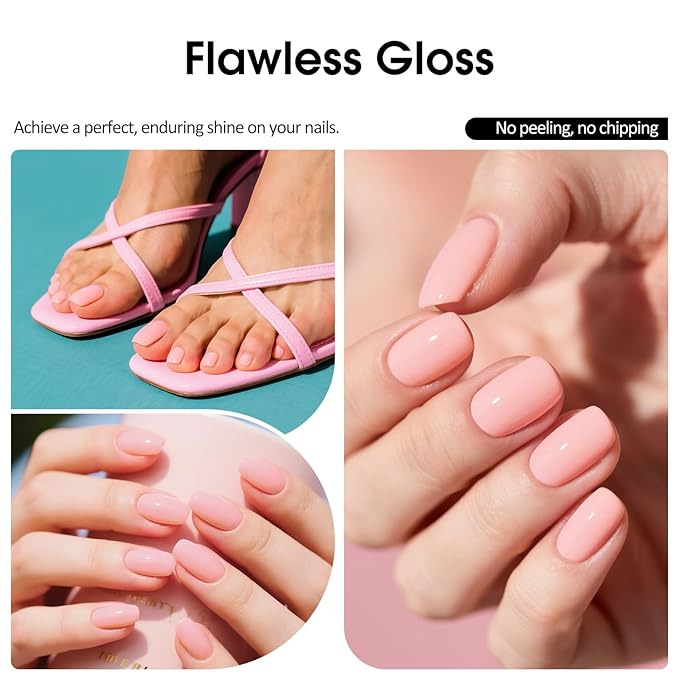 VENALISA Baby Pink Gel Nail Polish, 1 Pcs Light Pink Gel Polish Pastel Soft Color High Gloss Soak Off U V Nail Manicure Salon and DIY at Home Gifts for Women