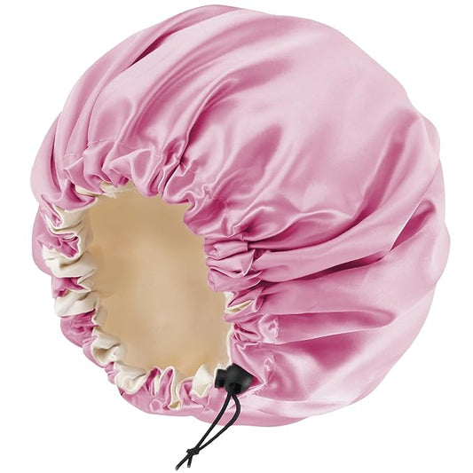 Satin Silk Bonnet For Curly Hair Bonnet Braid Bonnet For Sleeping Bonnets For Women Large Double-layer Adjustable