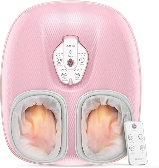 RENPHO Foot Massager Machine with Heat [2026 Upgraded], Shiatsu Foot Massager for Plantar Fasciitis, Valentines Day Gifts for Women, Cordless Control, Best Gifts for Women/Mom/Wife, PK