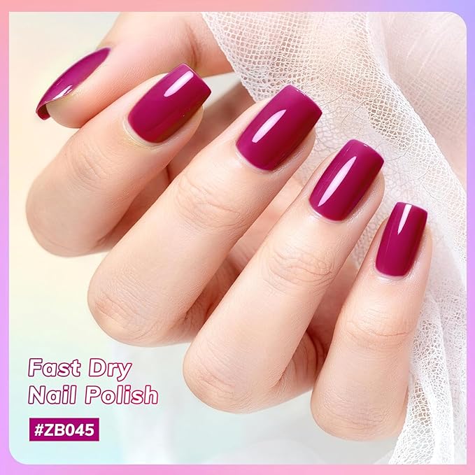 OpenLive 10ml Red Nail Polish Set 6 Colors Rose Red All Seasons Neutral Color Fast Dry Nail Polish Set for Women Salon DIY Nail Art